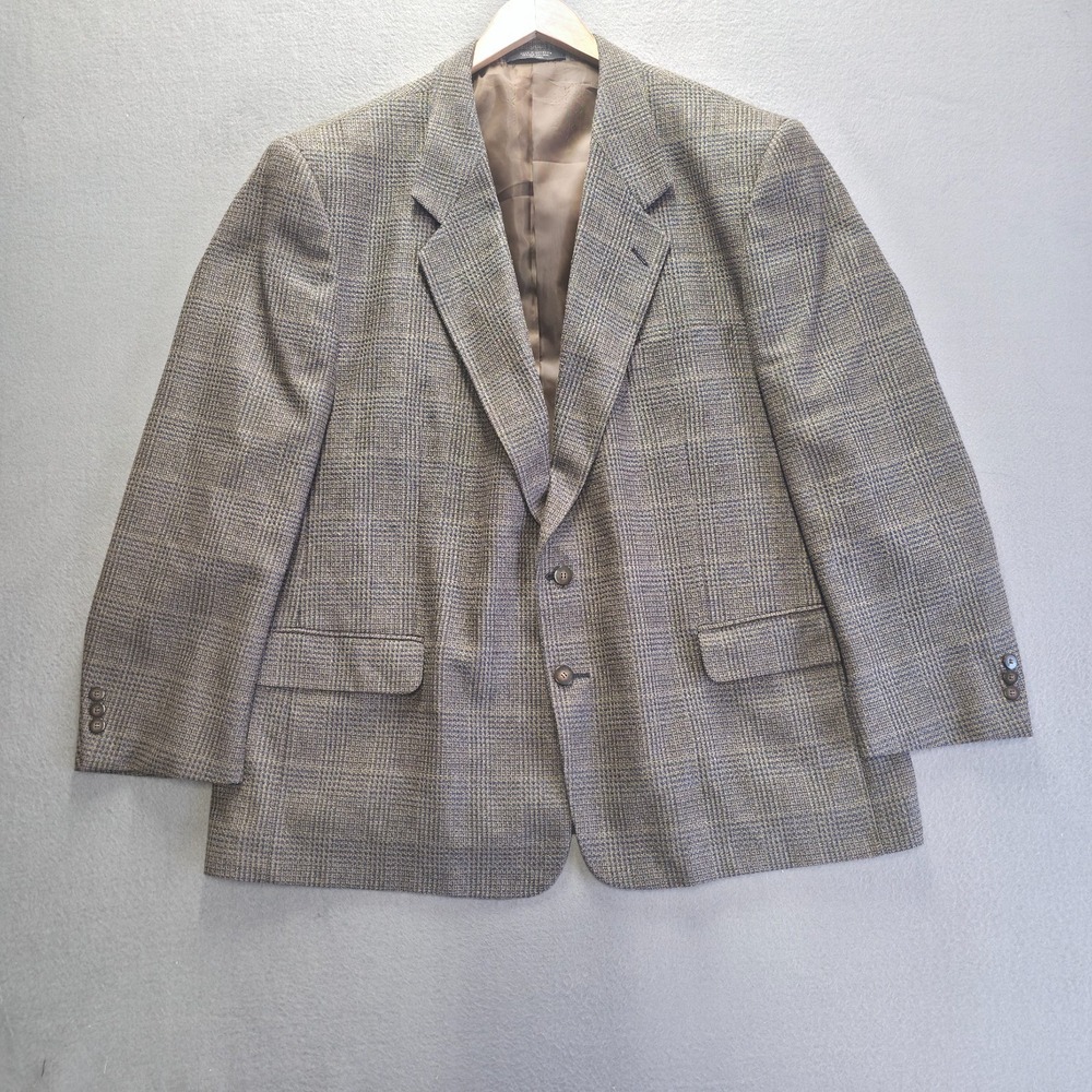 Petrocelli Men's Brown Silk/Wool Blend 2 Button Blazer/Sportscoat Size 52R